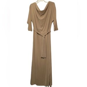 Three quarter tie full length metallic dress size L